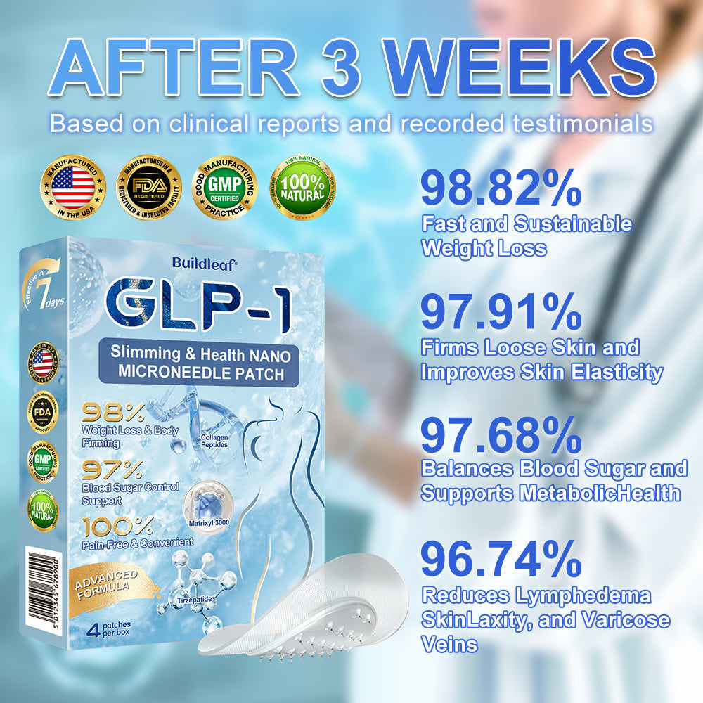 🏥FDA Store | 𝐵uil𝗱𝐿ea𝐟® 𝑺𝑀𝗚T-𝑮𝐋𝑃-1 𝐒limming & 𝐻ealth 𝑁ano 𝑀icroneedle 𝑃atch with Collagen & Matrixyl 3000 丨Obesity,Cardiovascular Diseas, Diabetes, Sleep Apnea, Joint Problems and More