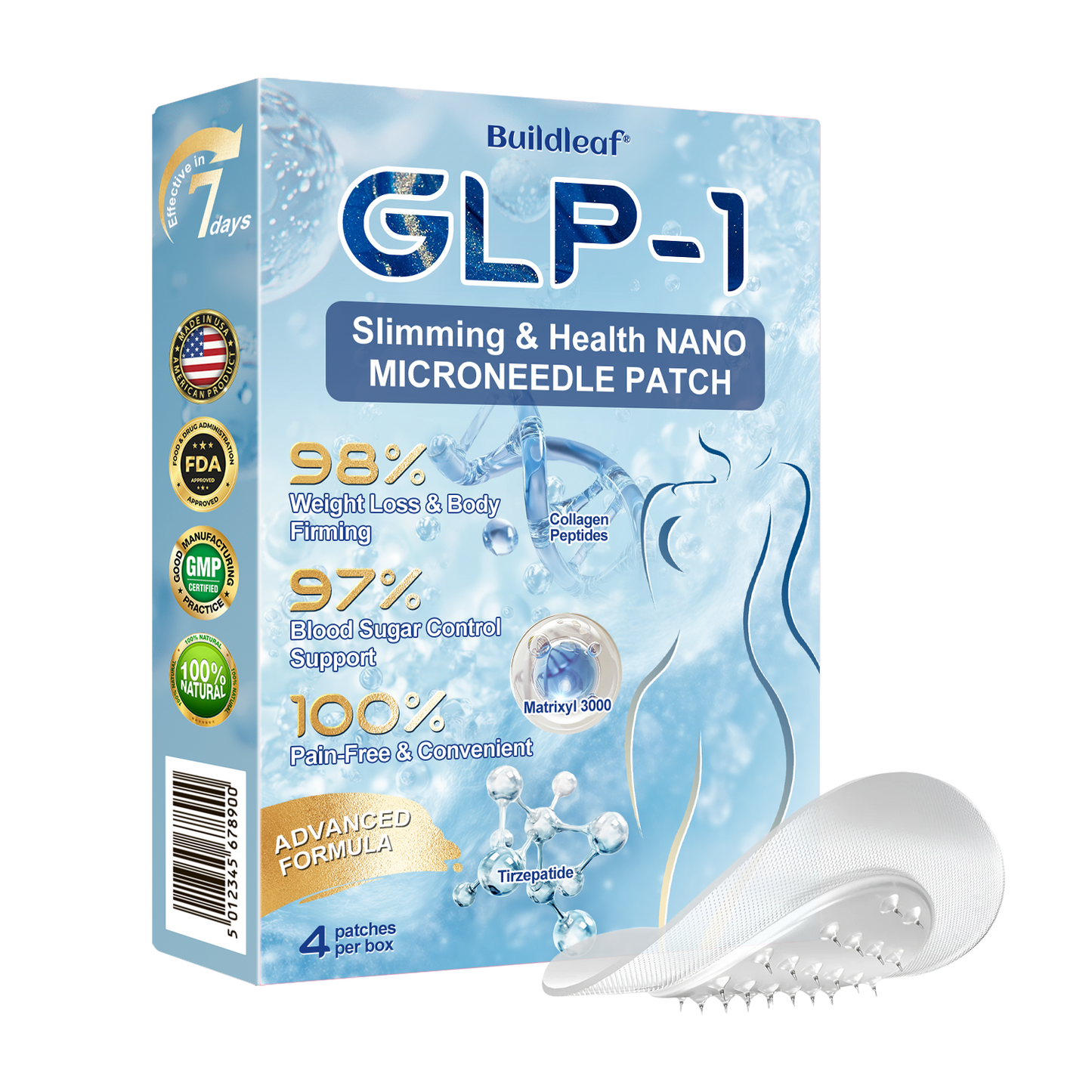 🎯 FDA Registered | Up to 80% OFF | BuildLeaf® GLP-1 Slimming Patch with Collagen + Matrixyl 3000