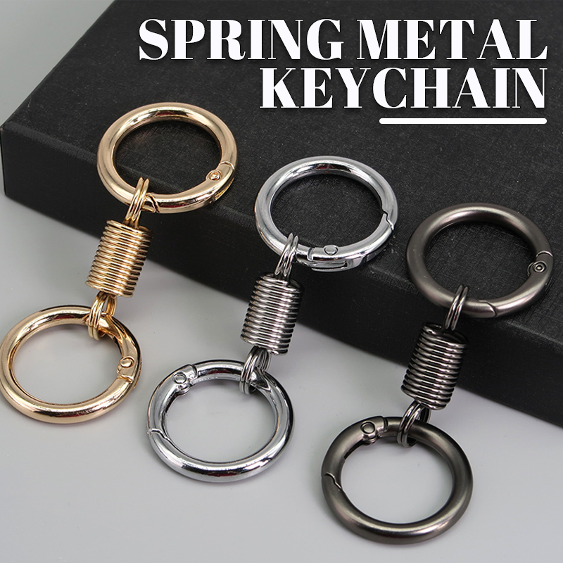 🔥🔥2024Last Day Promotion - 49% off)Nordic Retro Spring Double Ring Keychain
