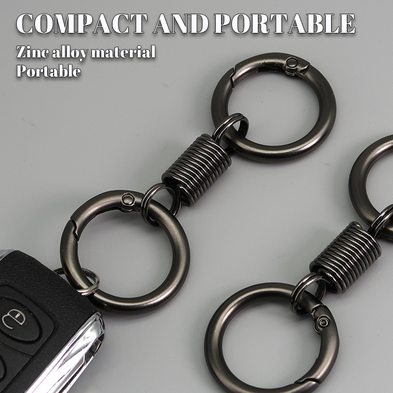 🔥🔥2024Last Day Promotion - 49% off)Nordic Retro Spring Double Ring Keychain