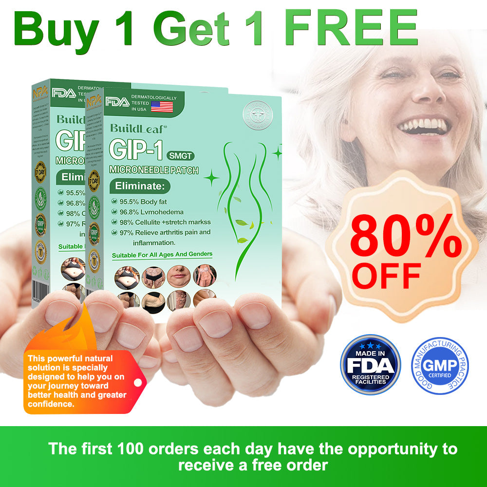Official Store🏥BuildLeaf® GLP-1 Nano-Microneedle Patch with Collagen & Matrixyl 3000 丨Obesity,Cardiovascular Diseas, Diabetes, Sleep Apnea, Joint Problems and More