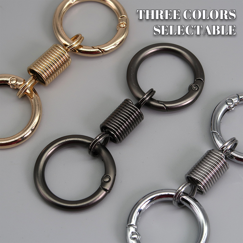 🔥🔥2024Last Day Promotion - 49% off)Nordic Retro Spring Double Ring Keychain