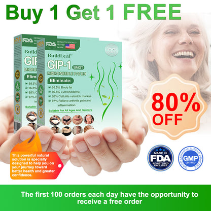 Official Store🏥BuildLeaf® GLP-1 Nano-Microneedle Patch with Collagen & Matrixyl 3000 丨Obesity,Cardiovascular Diseas, Diabetes, Sleep Apnea, Joint Problems and More